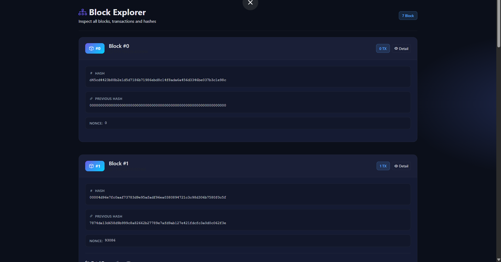 Blockchain Management System