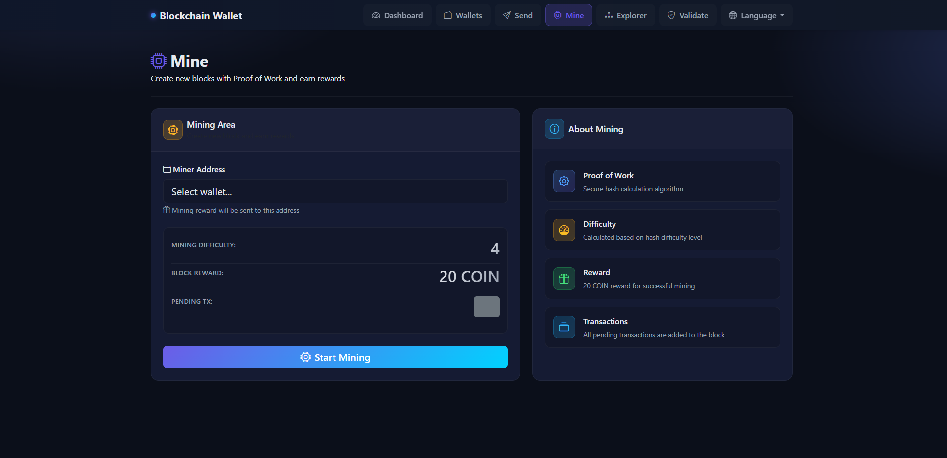 Blockchain Management System